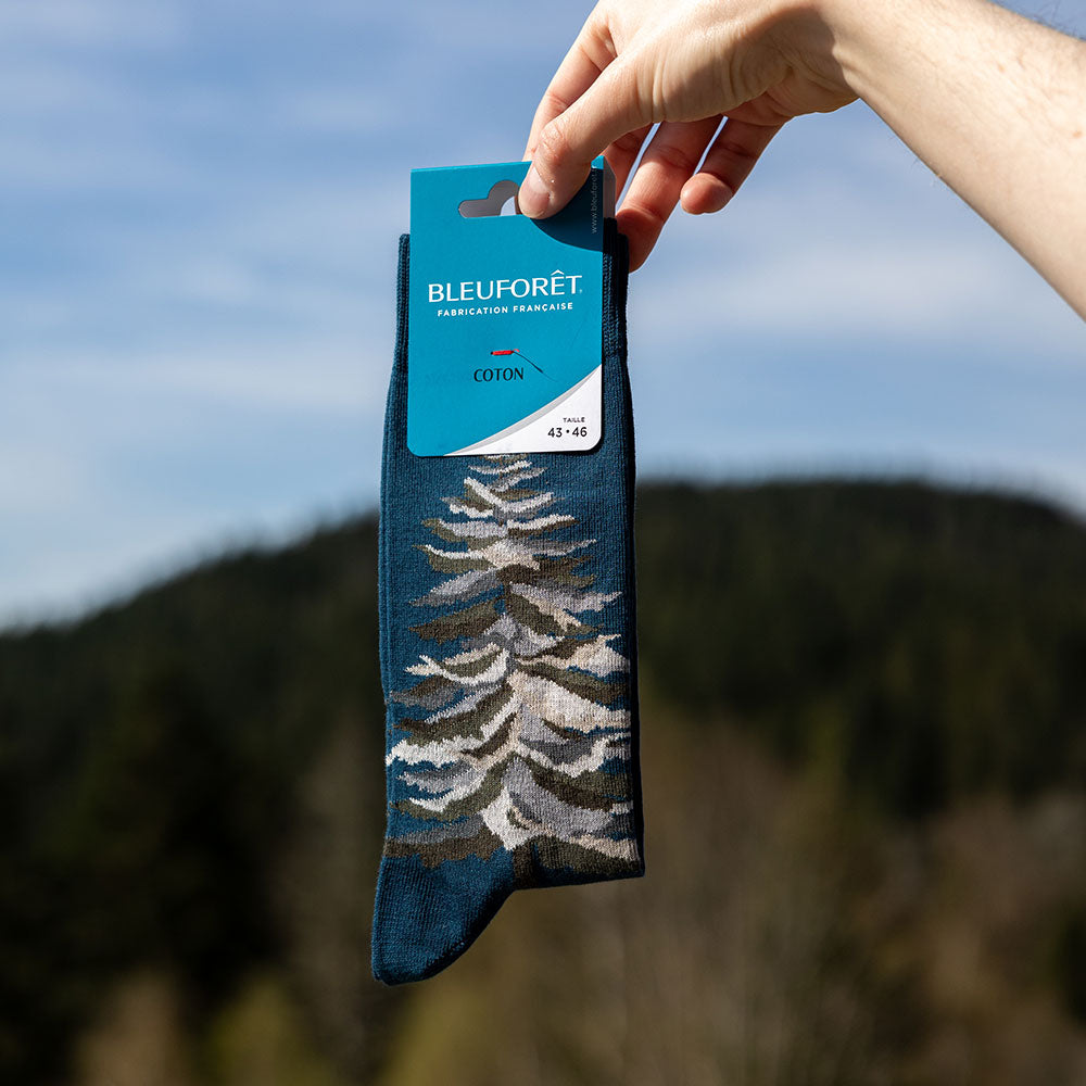 Bleu foret chaussettes sale