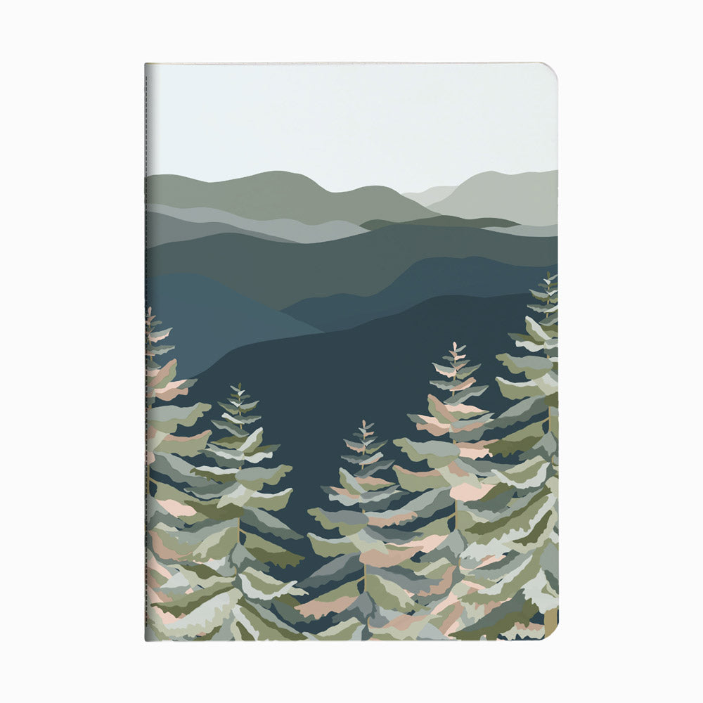 carnets cousus fil A5 forêt