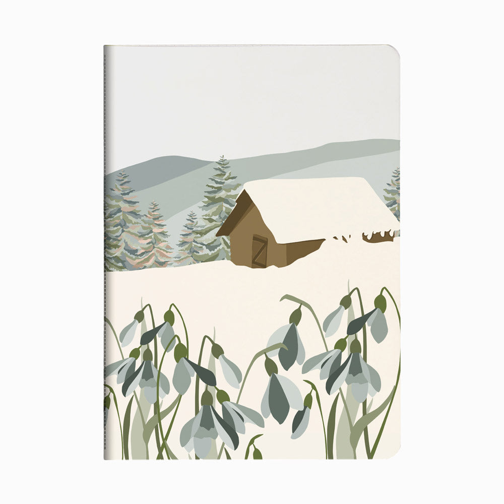 carnets cousus fil A5 neige