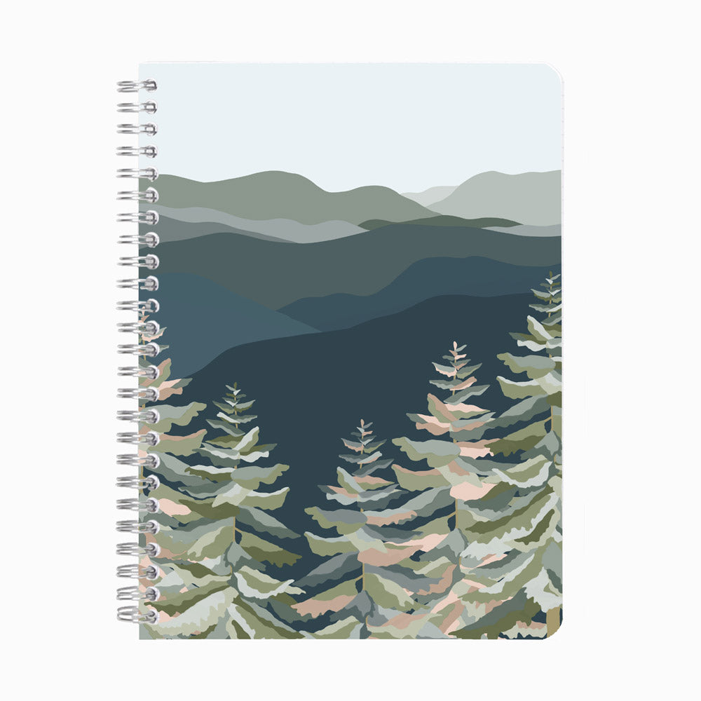 carnet A5 reliure intégrale motif forêt