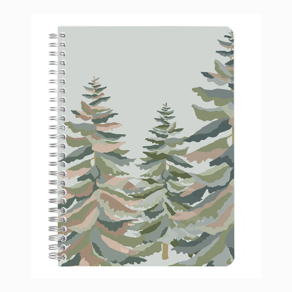 carnet A5 reliure intégrale motif sapin